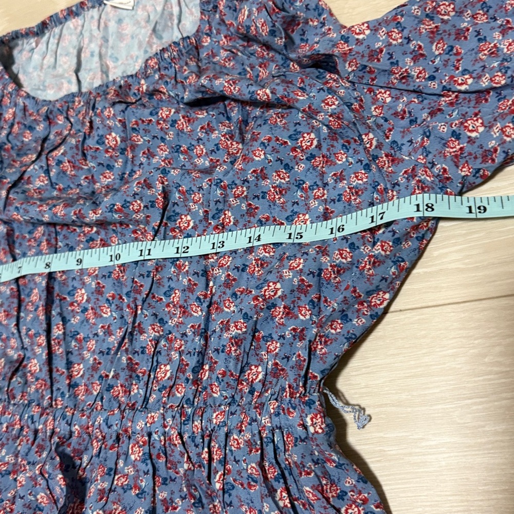 3/$10 La Beca Girls Blue and Pink Floral Long Sleeve Midi Dress - Picture 5 of 9
